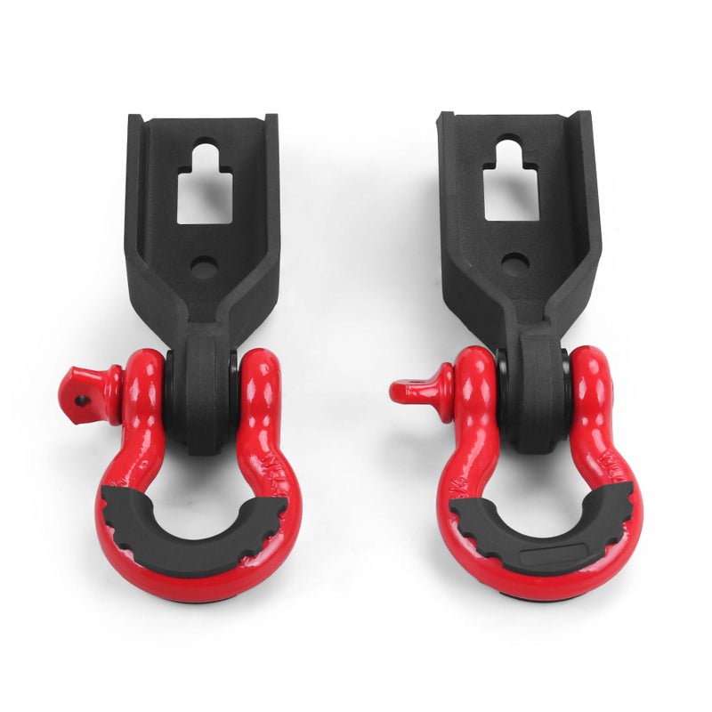 Dyno Racing Front Tow Hook Shackle Mount Kit Compatible with 20092023 Ford for F150 with 34inch D Ring Shackles - Image 3