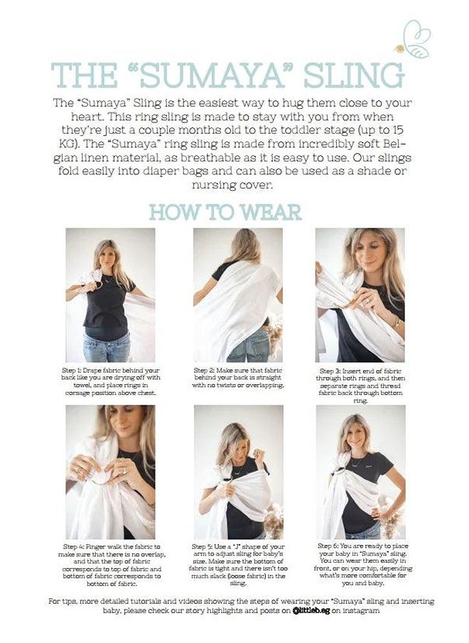 Petit bebe Blue Little B "The Ellie Wrap"  - Image 3