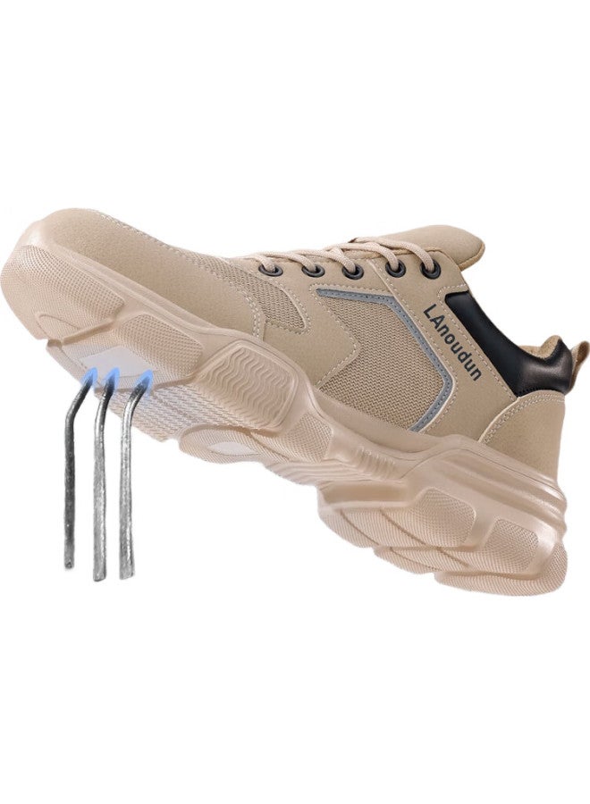 Blue Gull Shield Blue Owl Shield Safety Shoes For Men, Ultra-Light, Steel Toe Cap, Puncture-Resistant, Soft Sole, Breathable, Odor-Resistant, Construction Work Shoes D232F Size 42 - Image 2