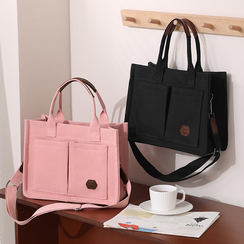 Womens Canvas Shopper Tote Bag - Image 3