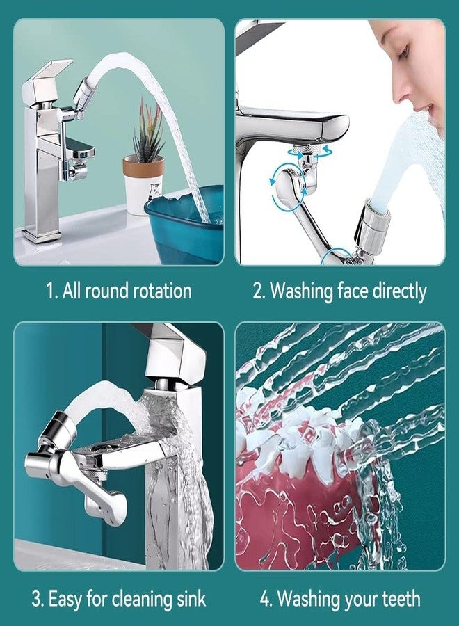 Alark 1080° Faucet Aerator Rotatable Multi-Functional Extension Tap Kitchen Sink with 2 Mode Splash Universal Angle Water Outlet Function Eyewash Head(1080° ABS) (1080° Rotate Faucet Aerator) - Image 4