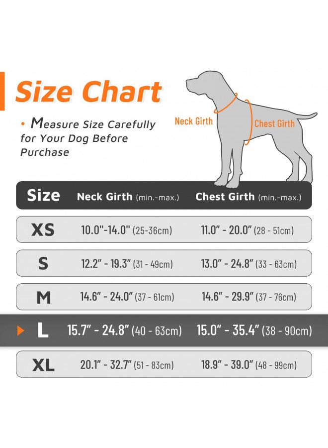 Eagloo Eagloo Dog Harness for Large Dogs No Pull, Front Clip Dog Walking Harness with Reflective Adjustable Soft Padded Vest and Easy Control Handle, No-Choke Pet Harness with 2 Metal Rings, Orange, L  - Image 1