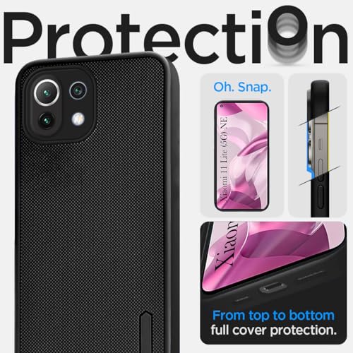 Jkobi Back Cover Case for Xiaomi 11 Lite 5G NE (Textured Grip Design | Camera Protection | Slim and Light Weight | Soft Touch and Feel | Black) - Image 2