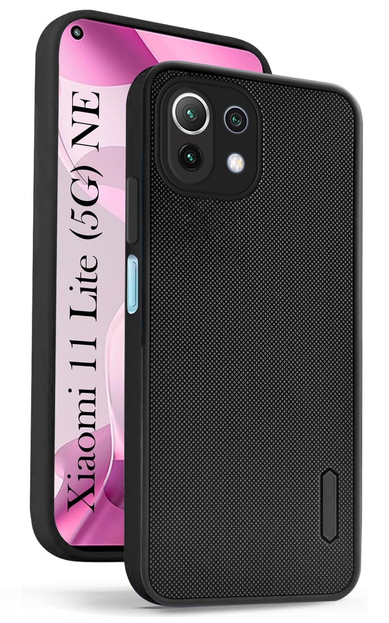 Jkobi Back Cover Case for Xiaomi 11 Lite 5G NE (Textured Grip Design | Camera Protection | Slim and Light Weight | Soft Touch and Feel | Black) - Image 1