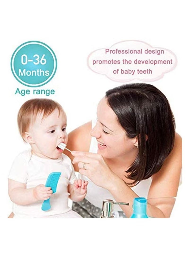 Gerenic 60/5 Pcs Baby Toothbrush, Newborn or Baby Tongue Cleaner, Clean and Hygienic, Infant Toothbrush, Newborn Oral Clean Toothbrush, Disposable Baby Gum Cleaning Gauze, Oral Cleaning Care Toothbrush, Babies Soft Gauze Toohthbrush, Suitable for 0-36 Months Baby - Image 3