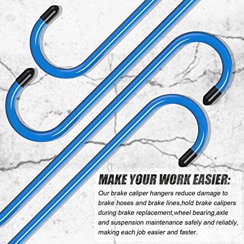 Bac-kitchen 4 Pcs Brake Caliper Hangers Brake Caliper Hooks with Rubber Tips Automotive Tool for Braking, Bearing, Axle and Suspension Work - Image 4