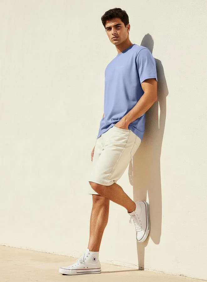 Lee Cooper  Lee Cooper Men Regular Fit Crew Neck Short Sleeve Logo Print T-shirt for Men | Best Price UAE