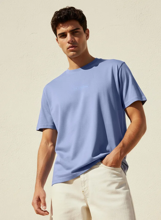 Lee Cooper  Lee Cooper Men Regular Fit Crew Neck Short Sleeve Logo Print T-shirt for Men | Best Price UAE