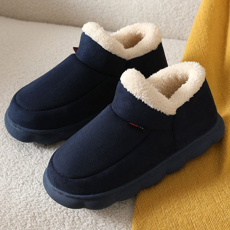 New Cotton-Padded Shoes For The Elderly Men And Women Winter Outer Wear Bag Heel Fleece-Lined Indoor Warm Thick-Soled Cotton-Padded Shoes For Men - Image 5