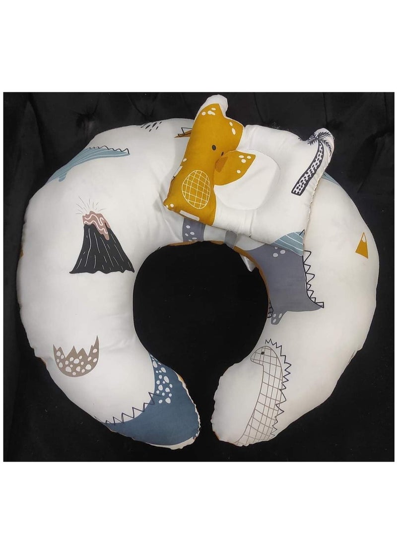 Generic Breastfeeding pillow for newborns, natural position, machine washable, supports the baby and is comfortable for the mother’s position and a sleeping pillow (multiple shapes and colors)  - Image 2