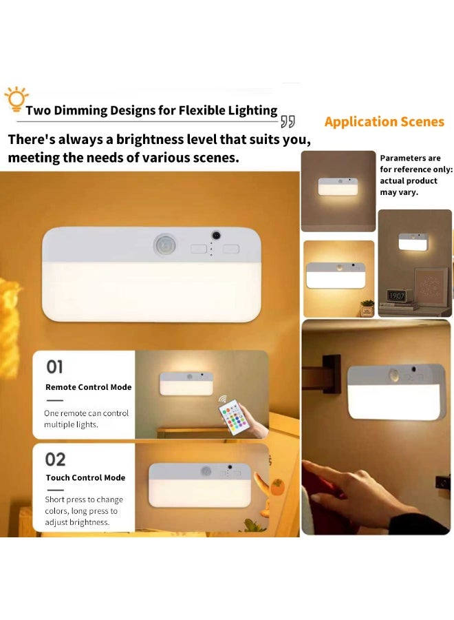 Human Motion Sensing Cube Light, Magnetic Wireless Night Light, 12-Color Remote & Touch Control Rechargeable Smart Sensor Light (1 Pack) - Image 4