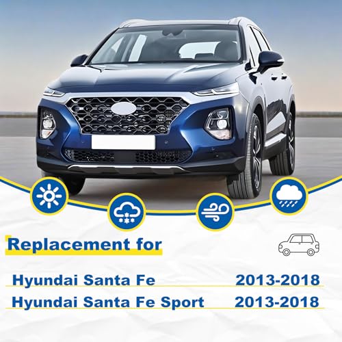 HRSNO 26"+14" Windshield Wipers With 13" Rear Wiper Blade Sets Automotive Replacement for Hyundai Santa Fe 2013-2018/Santa Fe Sport 2013-2018 Wiper Blades For My Car (Pack of 3) - Image 2