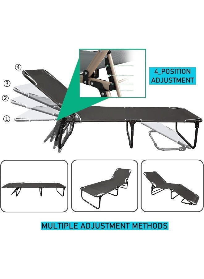 GO2CAMPS Foldable Camping Bed | Sun Lounger | Travel Bed | Camping Cot | Portable Multifunctional Camping Bed, Free Installation of Simple Single Escort Bed, for Beach, Camping, Traveling - Image 4