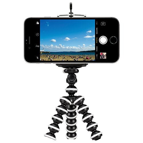 GPX 7 Inch Micro Smartphone Tripod, Includes Smartphone Adapter and Mounting Adapter, Max Height 6.1 Inches (TPD78B), Black - Image 5