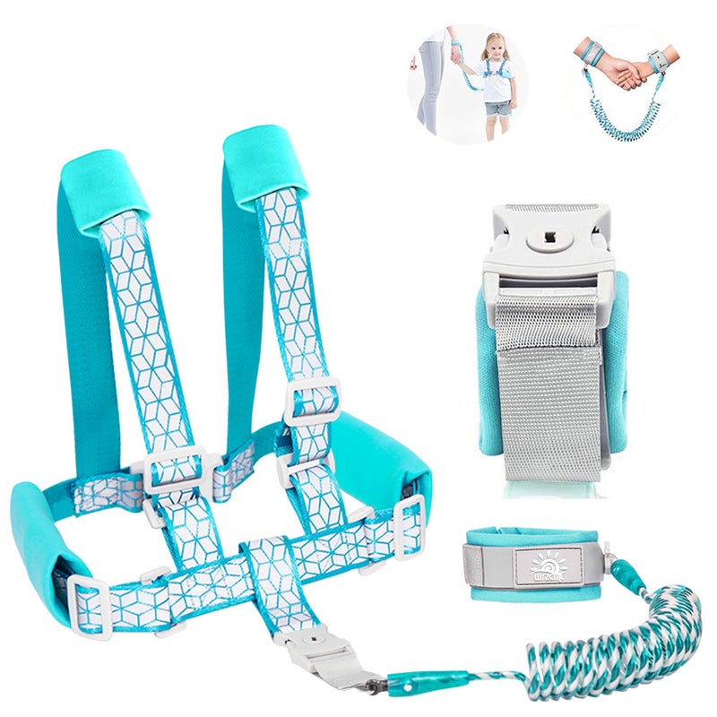 Toddler Leash for Walking Toddler Safety Harnesses Leashes Safety Harness with Lock for Kids Anti Lost Wrist Link for Toddlers Upgrade with Reflective Tape Liner65ftfor Kids