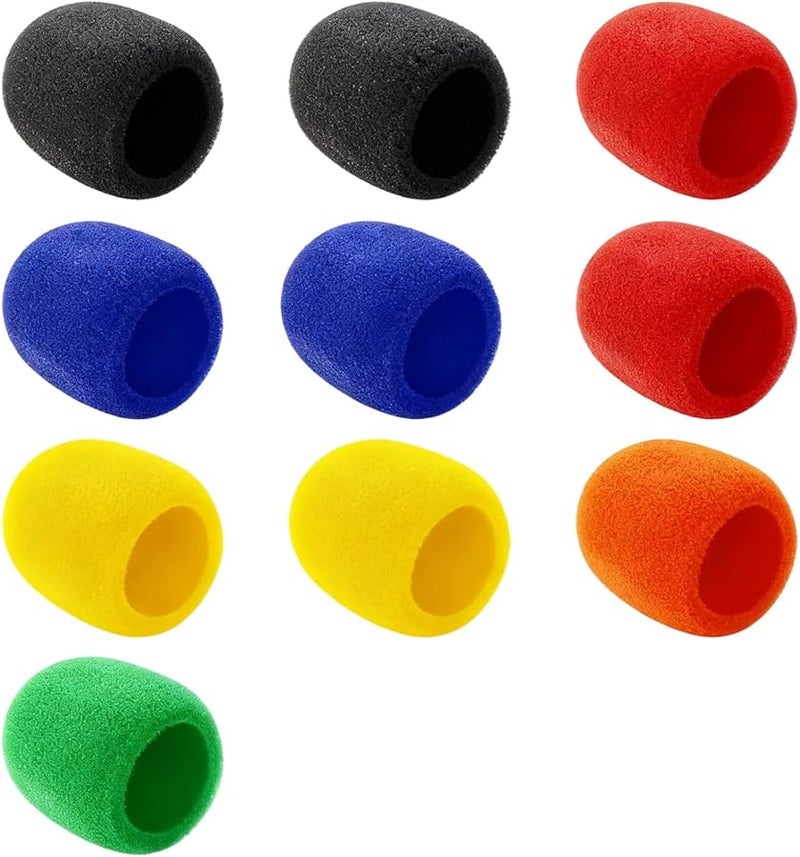 Windproof Microphone Cover Shockproof Filter Sponge Protector Clear Sound Universal Compatibility 10 Covers - Image 1