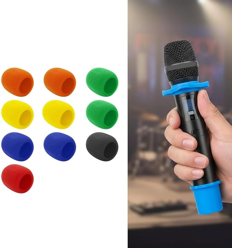 Windproof Microphone Cover Shockproof Filter Sponge Protector Clear Sound Universal Compatibility 10 Covers - Image 3