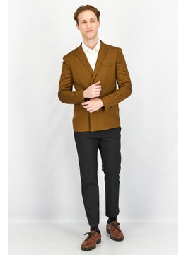 THE KOOPLES Men Regular Fit Solid Formal Blazer, Brown  - Image 2