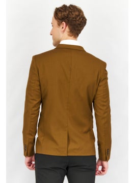 THE KOOPLES Men Regular Fit Solid Formal Blazer, Brown  - Image 3