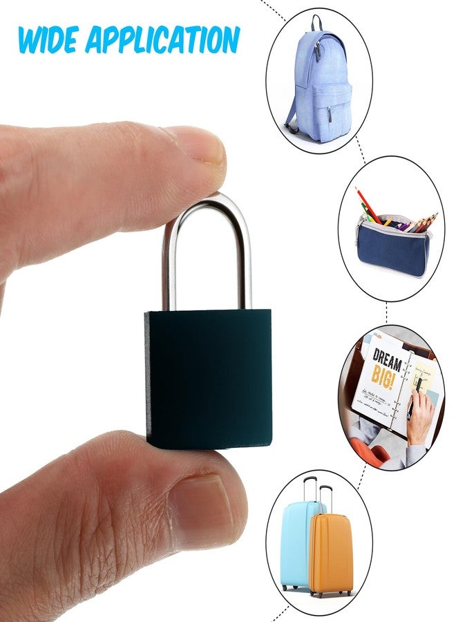 Ripeng 10 Pcs Luggage Locks with Keys Small Padlock Black Mini Locks Tiny Metal Padlocks for Travel Backpack School Gym Classroom Locker toolboxes Matching Game - Image 4