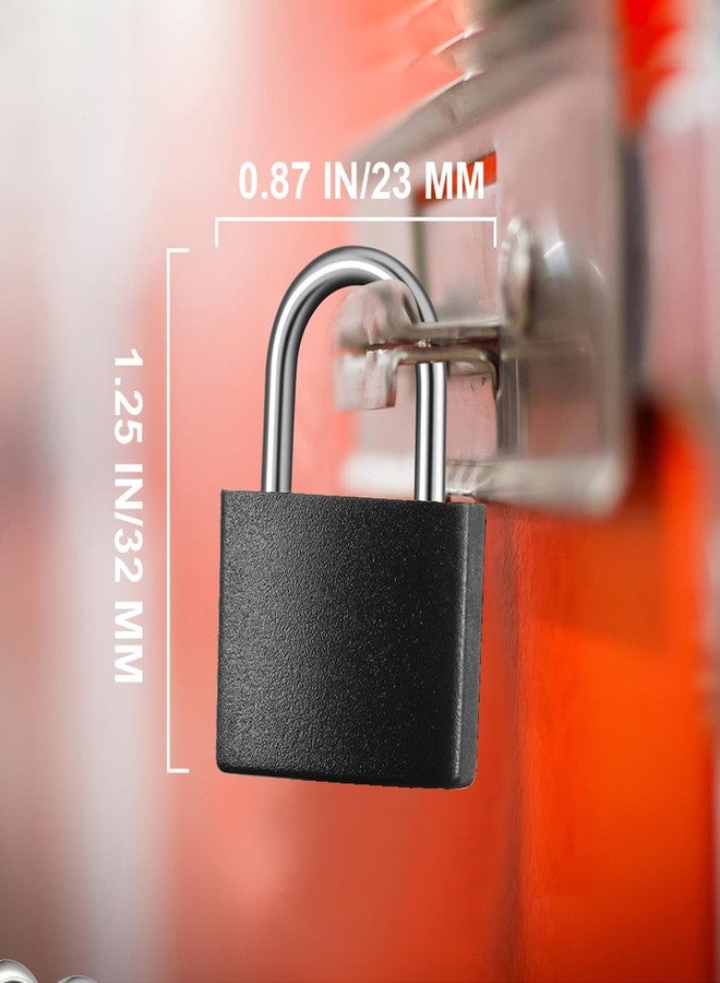 Ripeng 10 Pcs Luggage Locks with Keys Small Padlock Black Mini Locks Tiny Metal Padlocks for Travel Backpack School Gym Classroom Locker toolboxes Matching Game - Image 2