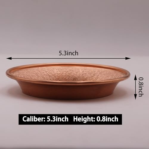 Amitofo Copper Offering Prayer Ritual Bowl Plate - Great for use Witches Meditation,Smudging, Incense,Candle Dish, Ash Catcher,Jewelry Dish (New Metatron) - Image 2