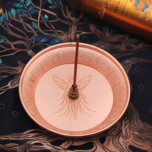 Amitofo Copper Offering Prayer Ritual Bowl Plate - Great for use Witches Meditation,Smudging, Incense,Candle Dish, Ash Catcher,Jewelry Dish (New Metatron) - Image 5