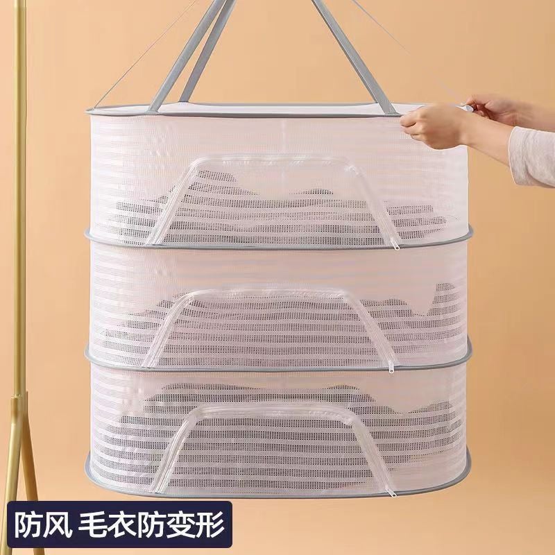 Drying Net, Household Drying Vegetables, Fish Drying, Foldableing Drying Cage, Drying Radish Artifact, Layered Food Drying Basket - Image 2