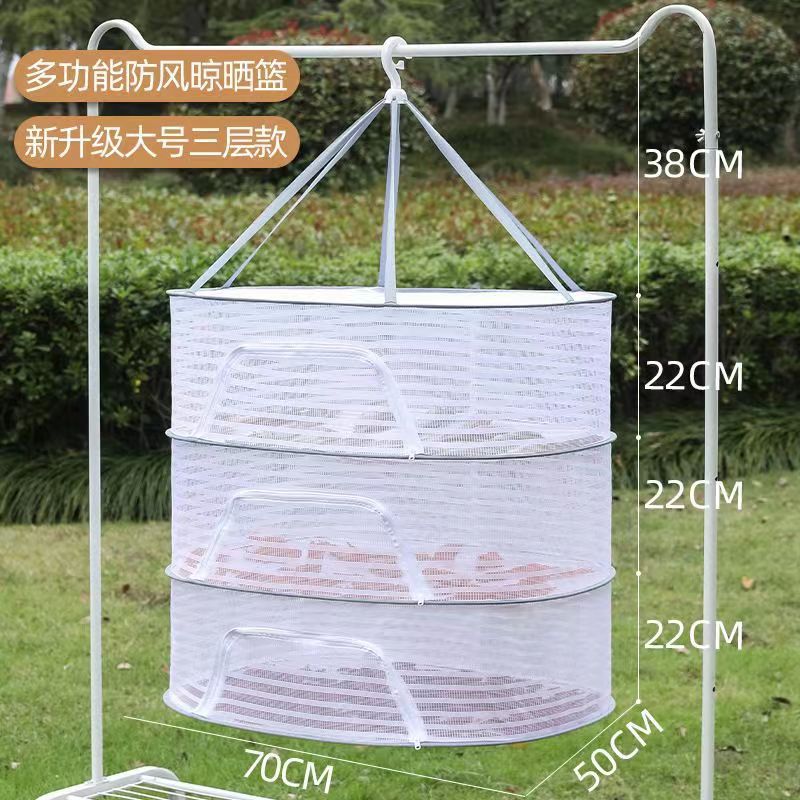 Drying Net, Household Drying Vegetables, Fish Drying, Foldableing Drying Cage, Drying Radish Artifact, Layered Food Drying Basket - Image 3