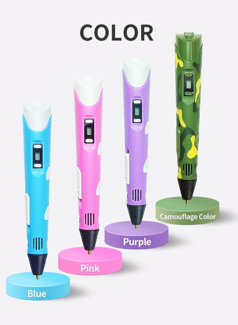 ZAMZIN 3D Printing Pen Kit for Kids & Adults - Among Us Stencils, 10m PLA/ABS Filament, LCD Display, Low Temp DIY Art Set, Educational Christmas Gift, Creative Toy for Drawing & Crafting - Image 2