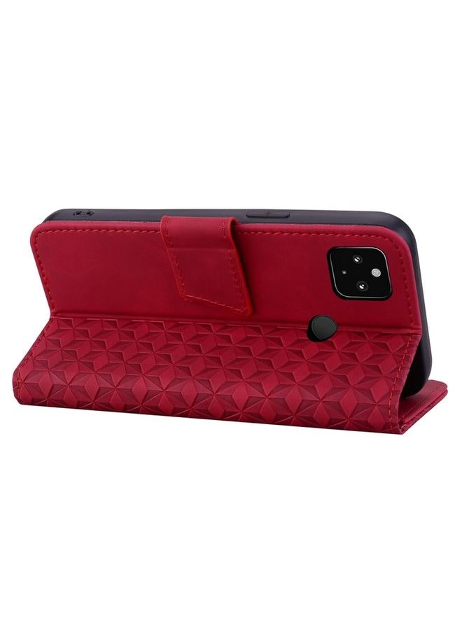 Zaboon Case For Google Pixel 4a 5G Business Diamond Buckle Leather Phone Case with Lanyard - Image 5