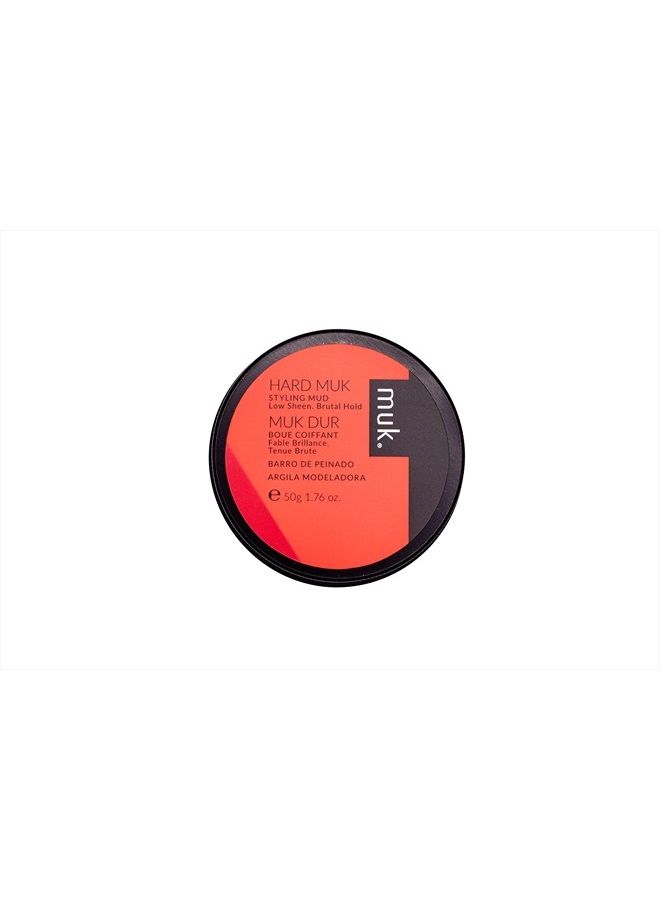MUK. muk Haircare Hard muk Brutal Hold Styling Mud, Hair Product, Hair Mud for Men, Brutal Hold, Low Sheen Finish - 1.7oz - Image 1