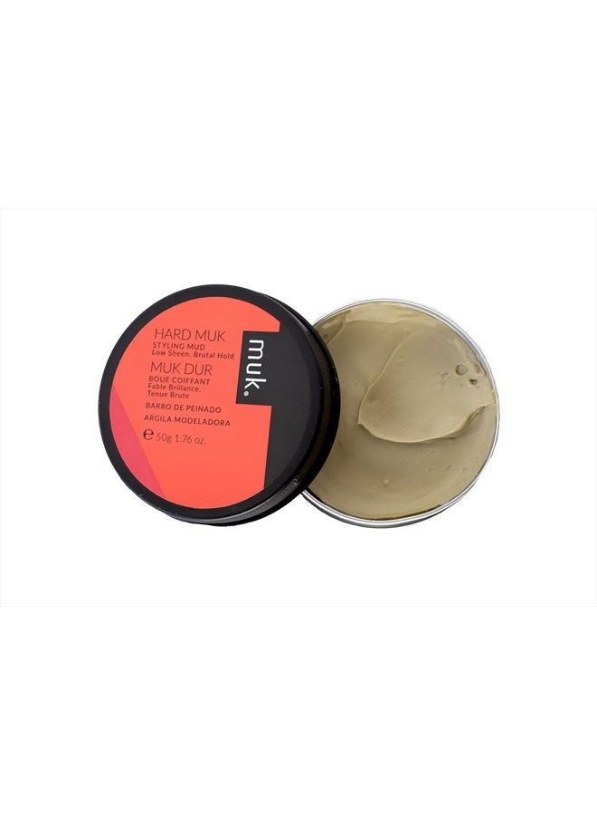 MUK. muk Haircare Hard muk Brutal Hold Styling Mud, Hair Product, Hair Mud for Men, Brutal Hold, Low Sheen Finish - 1.7oz - Image 2