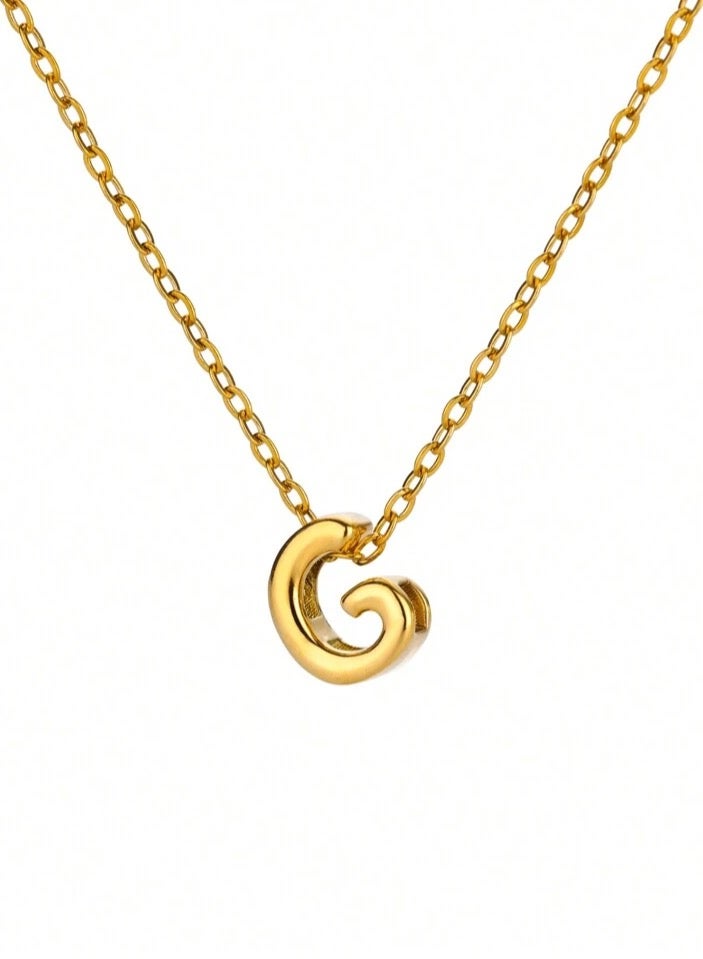 Equal Women's Stainless Steel Gold Plated Necklace Very Elegant And Designed With Letter G