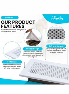 Y&D Baby Proofing Vent Cover for Home Floor Soft Silicone Child Proof Air Catches Small Items Prevents Creepy Crawlies, Safety Product Fits Registers  - Image 3