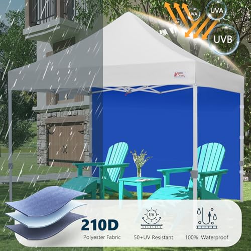 MASTERCANOPY 10x10ft Canopy SunWall Instant Canopy SideWall for Pop Up Canopy Tent Gazebos, UV Protection Sidewall Only, Spliceable (1 Pack, Blue) - Image 2