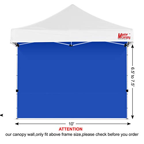 MASTERCANOPY 10x10ft Canopy SunWall Instant Canopy SideWall for Pop Up Canopy Tent Gazebos, UV Protection Sidewall Only, Spliceable (1 Pack, Blue) - Image 4