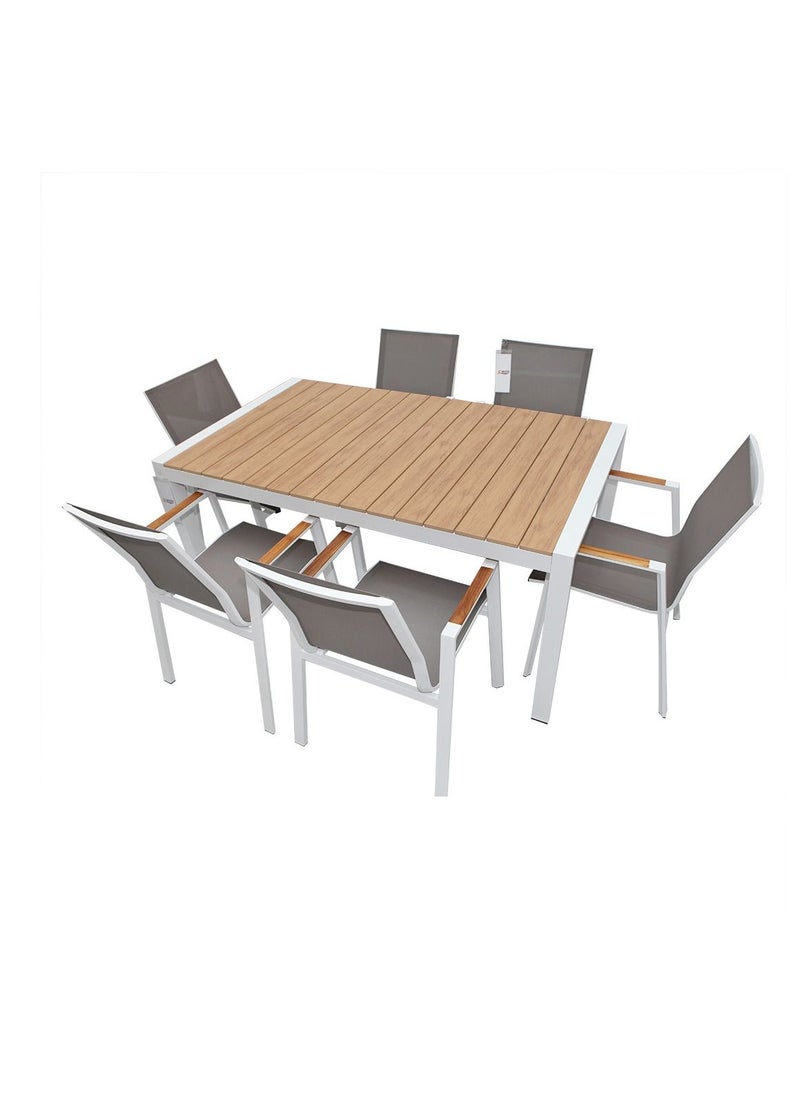Swin Furniture Swin Aluminum Outdoor Dining Table for Family Gathering White  - Image 3