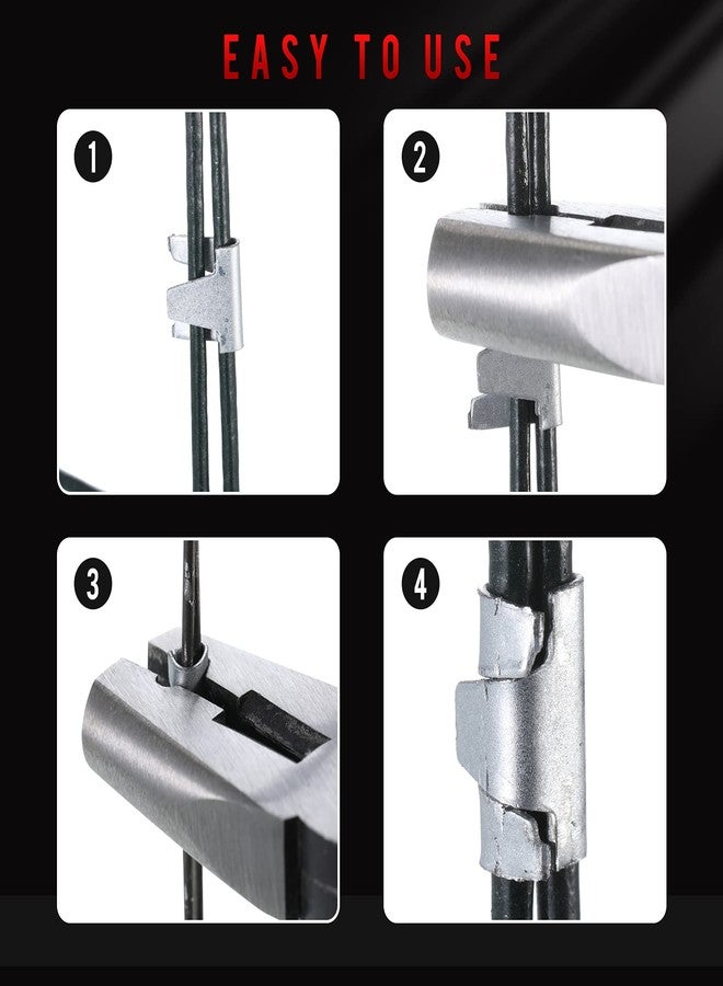 Honoson 300 Pieces Wire Cage Clips with 1 Piece Wire Cage Buckle Snap Plier for Rabbit Chicken Pet Dog Cat Coop(Silver, Black Yellow) - Image 5