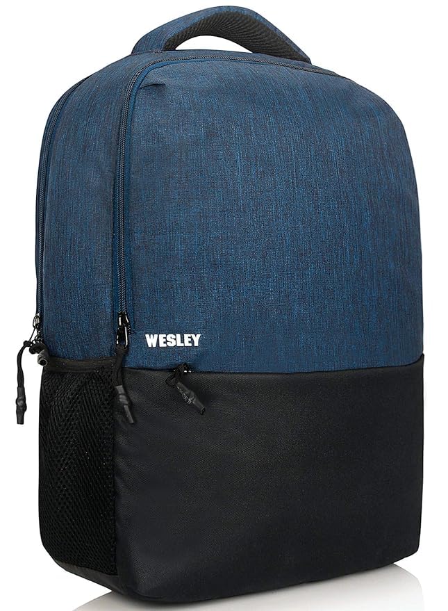 Wesley Milestone 2.0 Casual Waterproof Laptop Backpack/Office Bag/School Bag/College Bag/Travel Backpack (Dimensions:13x18 inches) (Compatible with 39.62cm(15.6inch laptop) 30 L (Blue & black) - Image 3