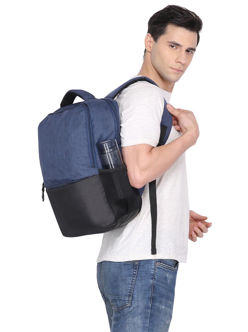 Wesley Milestone 2.0 Casual Waterproof Laptop Backpack/Office Bag/School Bag/College Bag/Travel Backpack (Dimensions:13x18 inches) (Compatible with 39.62cm(15.6inch laptop) 30 L (Blue & black) - Image 5