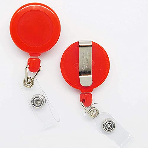 ANG ID Card Holder with Neck Lanyard & Retractable Reel YOYO | Plastic Badge Holder for Office School Employee ID Cards | Vertical & Horizontal Use | Made in India (Red) - Image 4