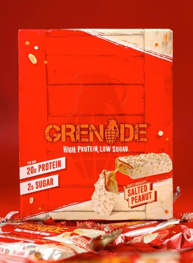 Grenade High Protein Bar Salted Peanut Flavor Pack of 12 - Image 2