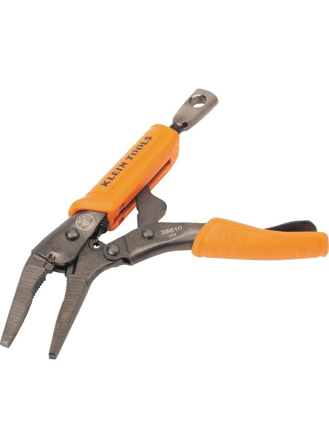 Klein Tools 38610 Locking Plier, Long Nose with Lever Release Handles, High Torque, Ideal for Tight Spaces, 4-Inch - Image 5