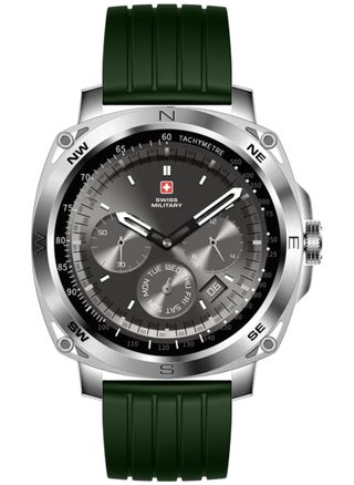 Swiss Military Dom 4 Smartwatch - 1.43" AMOLED, Call Features, Multi Language, Heart Rate/BP/Oxygen Level Monitoring, Wireless Charging, 5-7 Days Battery Life,IP67, Compatibility: iOS/Android- Green - pzsku/Z9828B020FDBEBA668403Z/45/_/1711965566/4f69fc72-6a81-42e2-8dc4-ee8afc4f5cf9