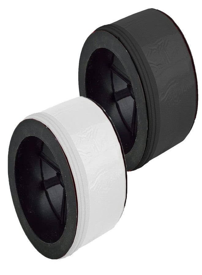 Ghelonadi Nylon School Girls Hair Tie Ribbon Braid Hair Style Accessories Use for Gift Wrapping Ribbon 2 PCS (Black-White) - Image 1