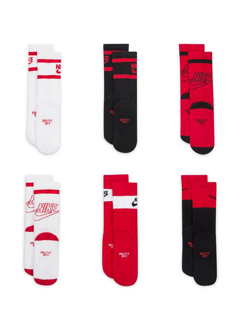 Nike Youth 6 Pack Everyday Cushion Crew Socks