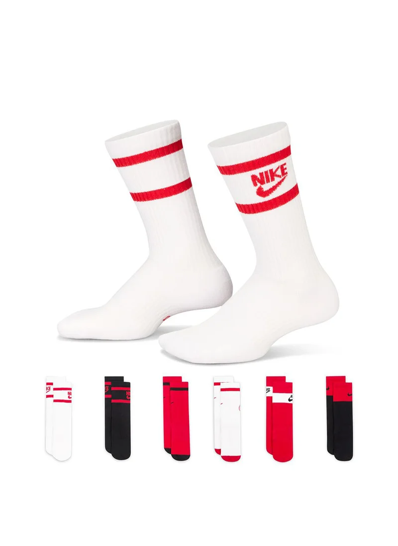 نايكي Youth 6 Pack Everyday Cushion Crew Socks