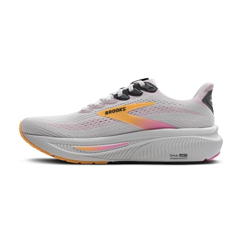 Brooks Women’s Ghost 17 Neutral Running Shoe - Oyster/Apricot/Pink - 6.5 Narrow - Image 5