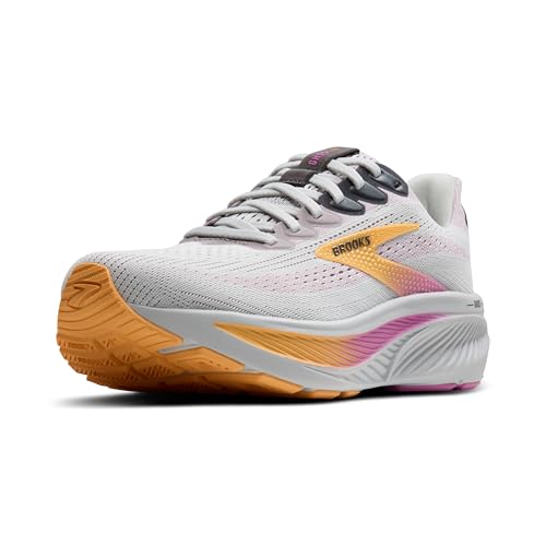Brooks Women’s Ghost 17 Neutral Running Shoe - Oyster/Apricot/Pink - 6.5 Narrow - Image 1